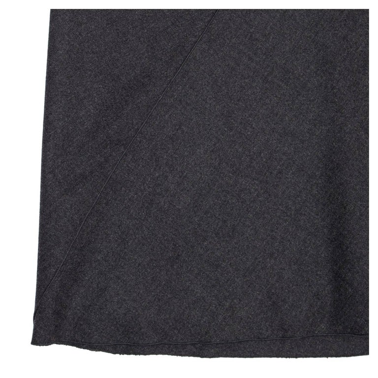 Jil Sander Grey Wool A-Shape Skirt For Sale at 1stdibs