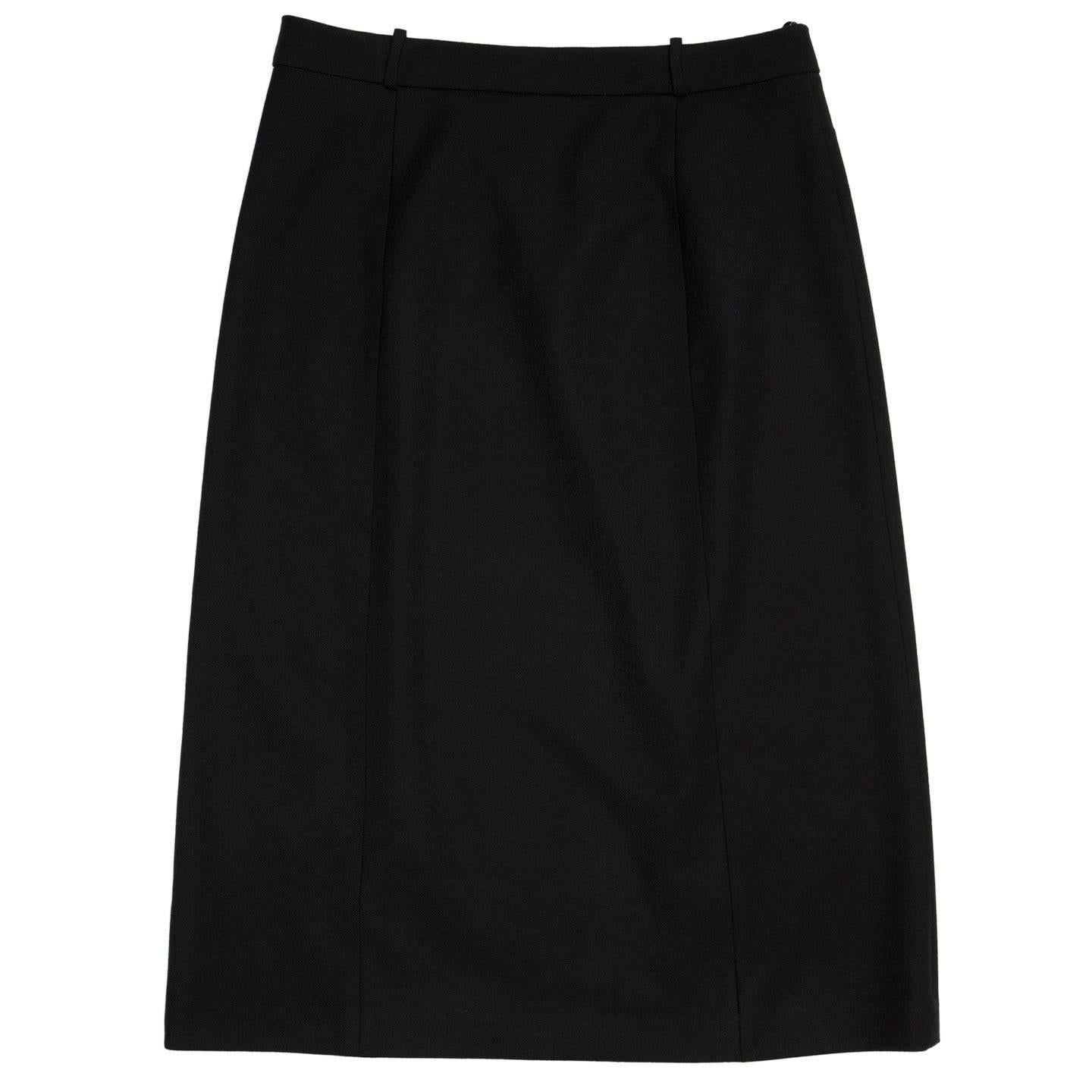 black wool skirt