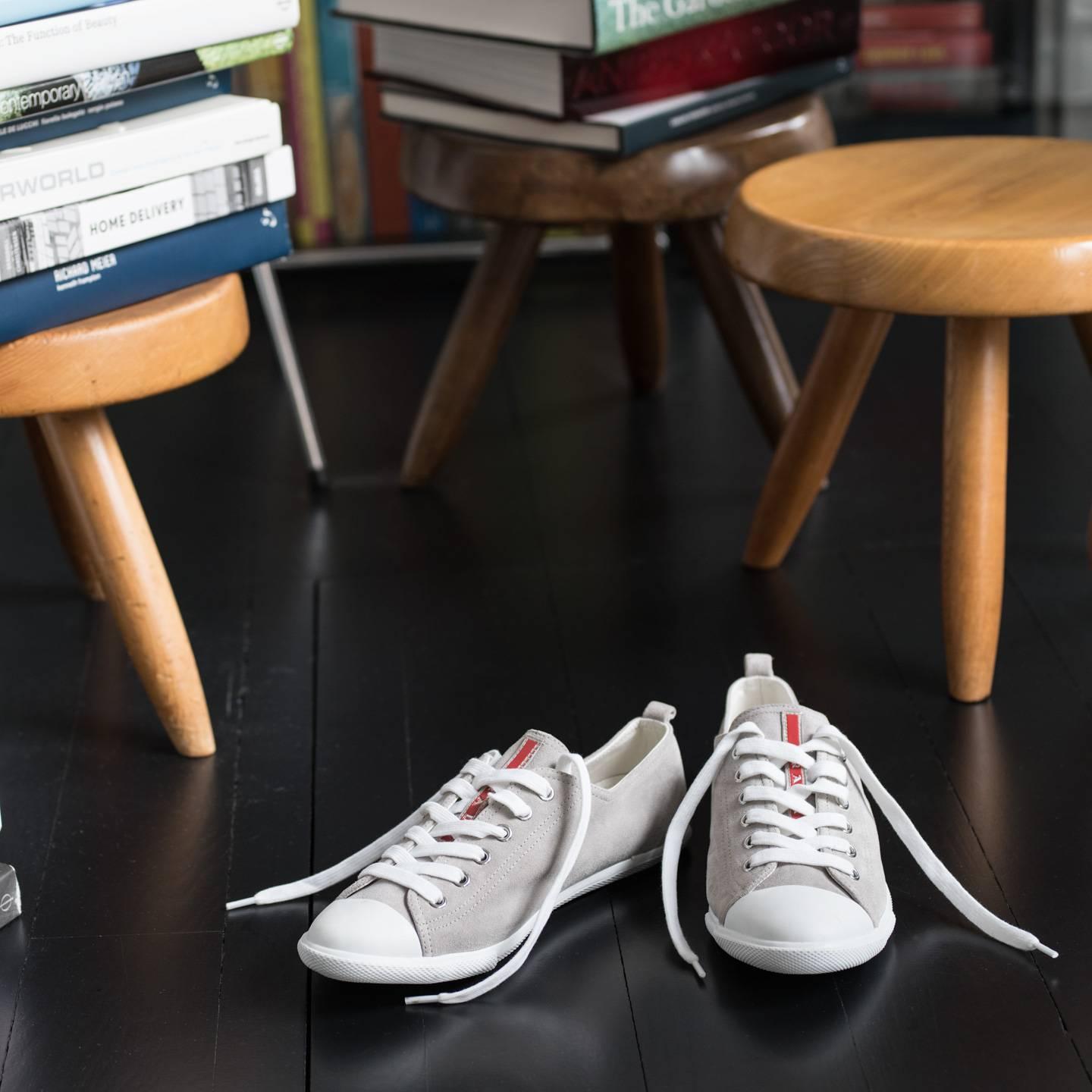Prada Grey Suede Sneakers 3