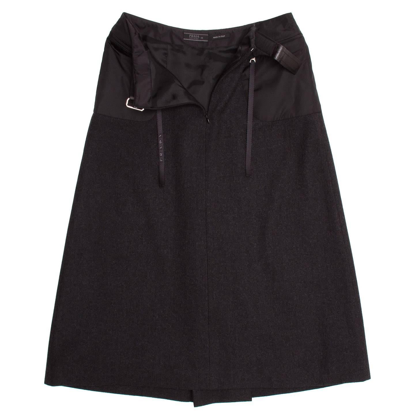 charcoal grey skirt