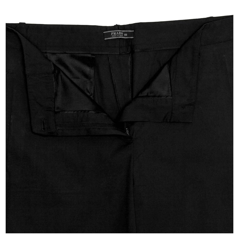 Prada Black Classic Slacks For Sale at 1stDibs