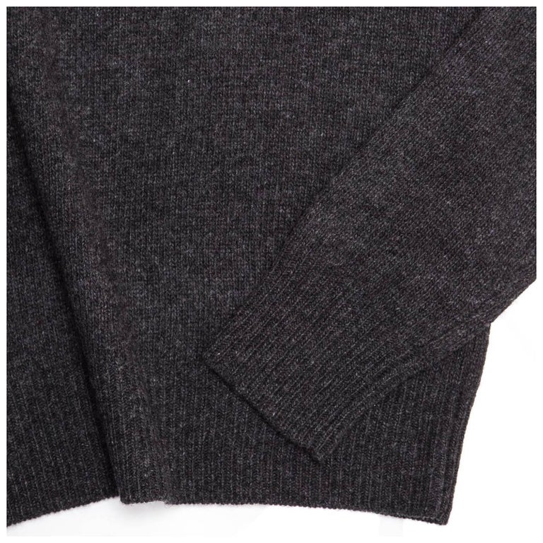 Prada Charcoal Grey Cashmere Sweater For Sale at 1stDibs