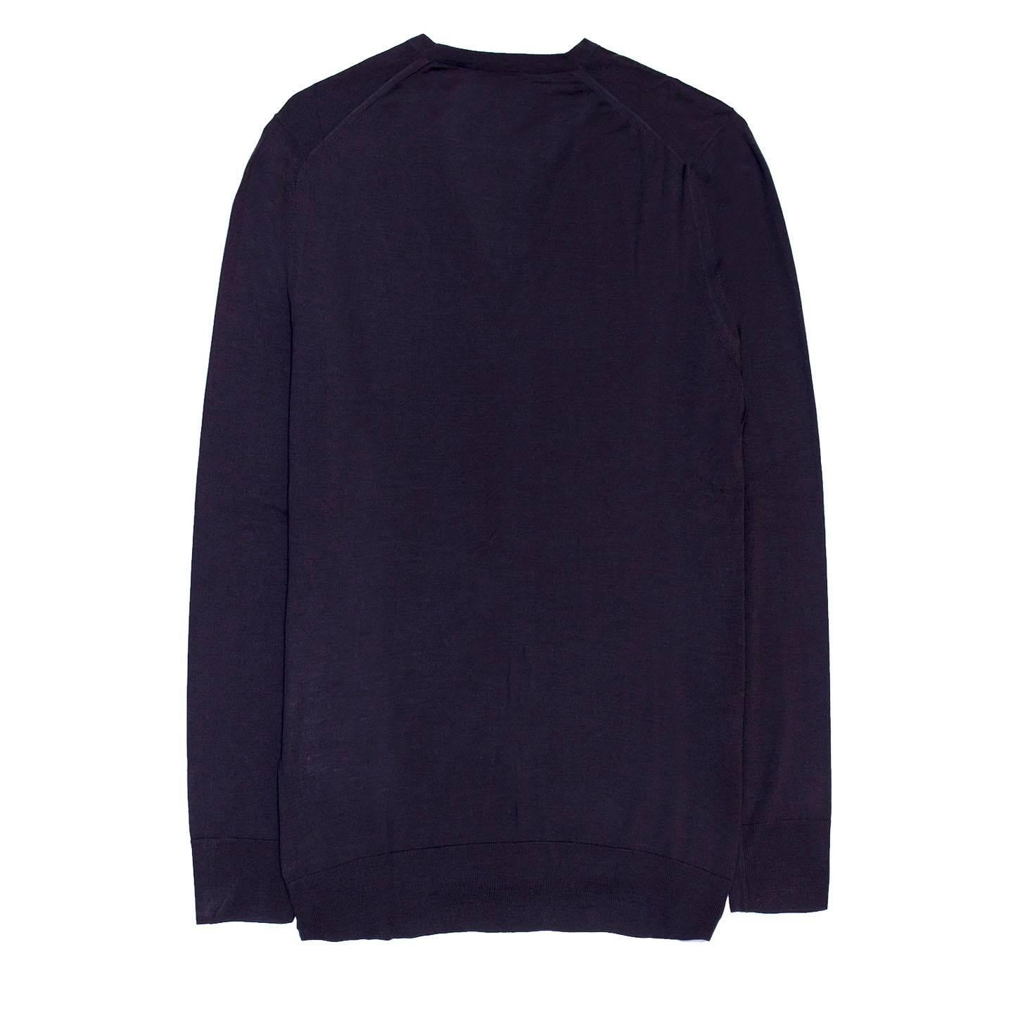 Black Prada Purple Blue Wool Pullover For Sale
