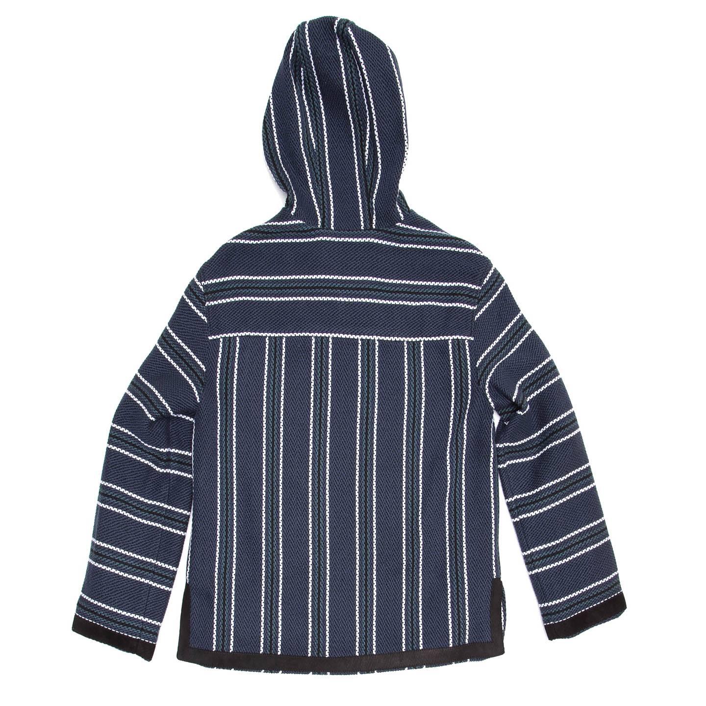 casual striped hooded sweater
