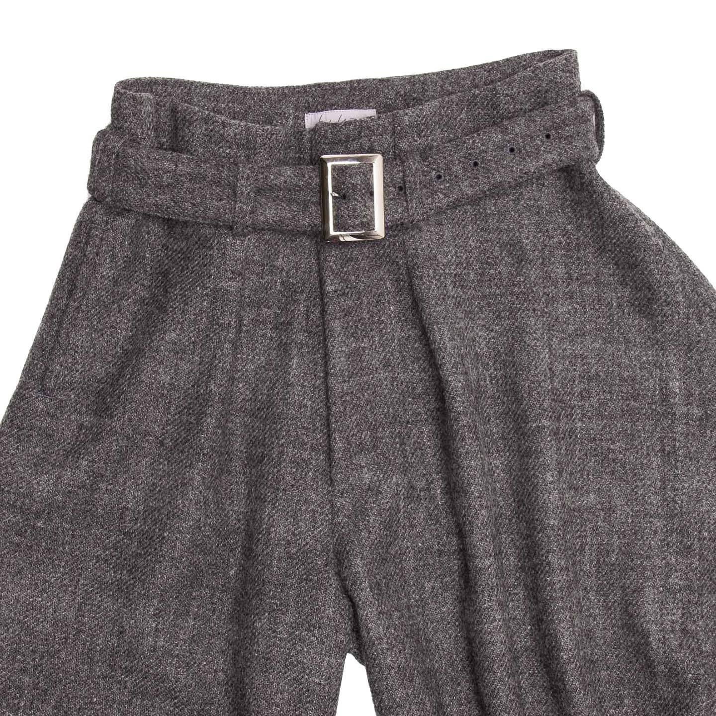 Gray Yohji Yamamoto Grey Wool Wide Legged Pants For Sale