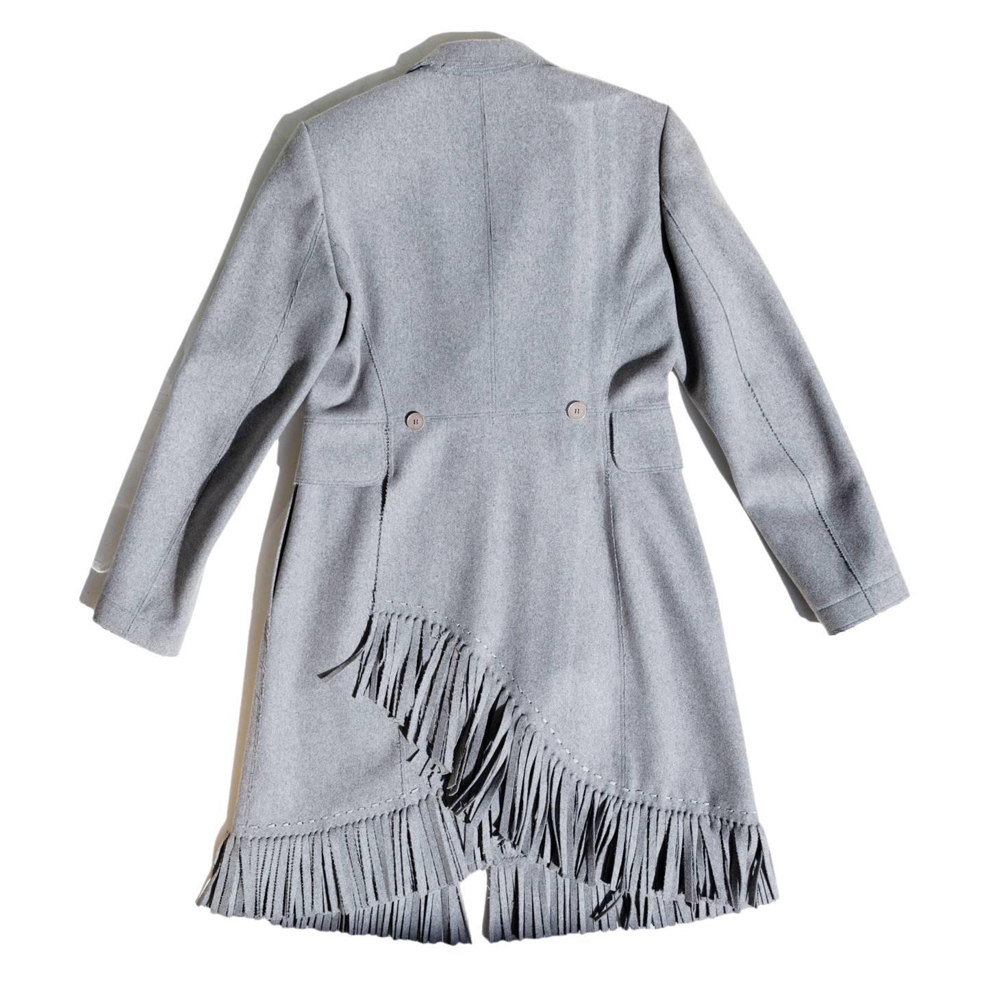 Alaïa Wool Fringe Coat In New Condition For Sale In Brooklyn, NY