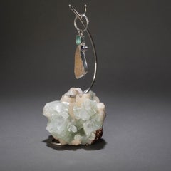 Studio Greytak 'Druzy Keychain on Apophyllite' with Tourmaline & Topaz