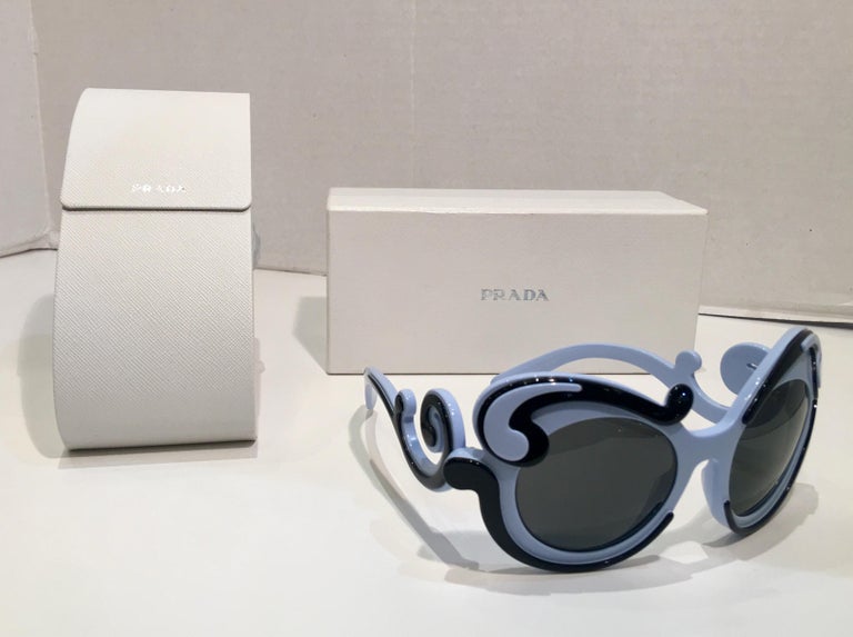 Very Unique Prada Italy Minimal Baroque Swirl Sunglasses in Stunning  Periwinkle at 1stDibs | prada swirl sunglasses, prada minimal baroque, prada  sunglasses with swirl