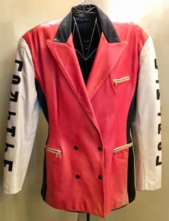 Vintage Jean Paul Gaultier Leather Coat “Russian Constructivist” Collection 1986