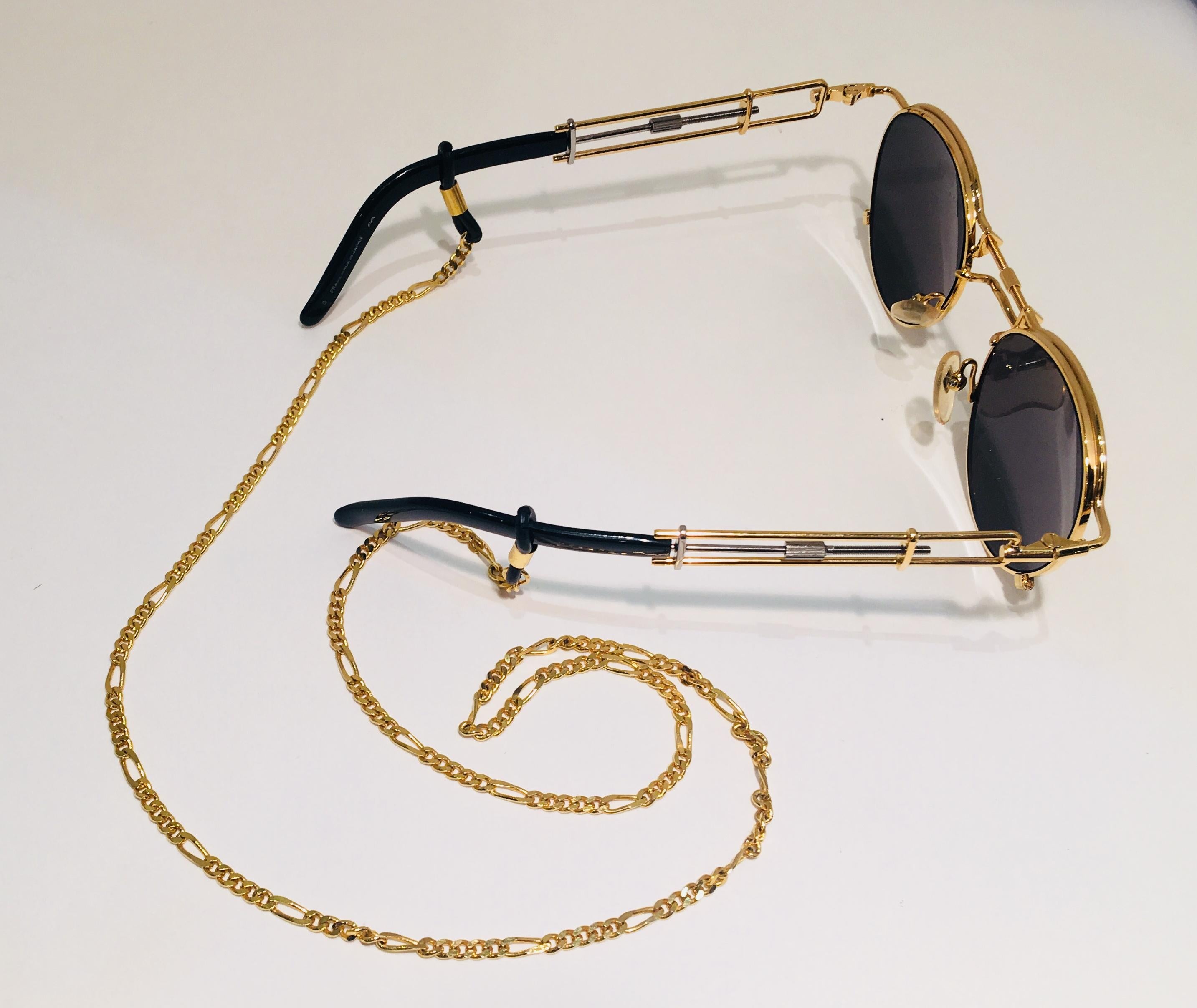 Women's or Men's Jean Paul Gaultier Sunglasses Vintage 1990s 2-Tone Rare 56-0174 Original Case