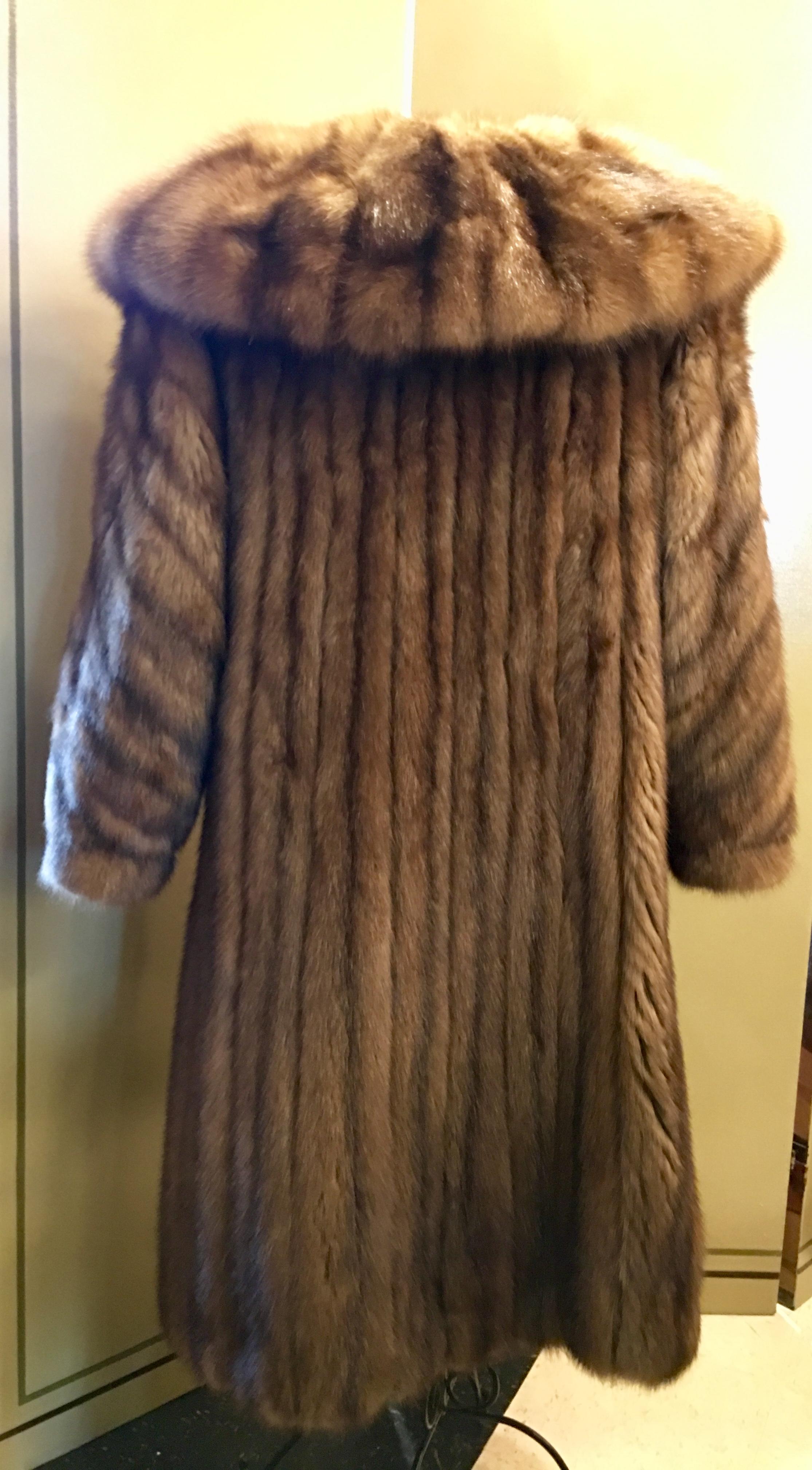 Black World’s Finest Russian Barguzin Imperial Sable Fur Coat - Fit for Royalty 