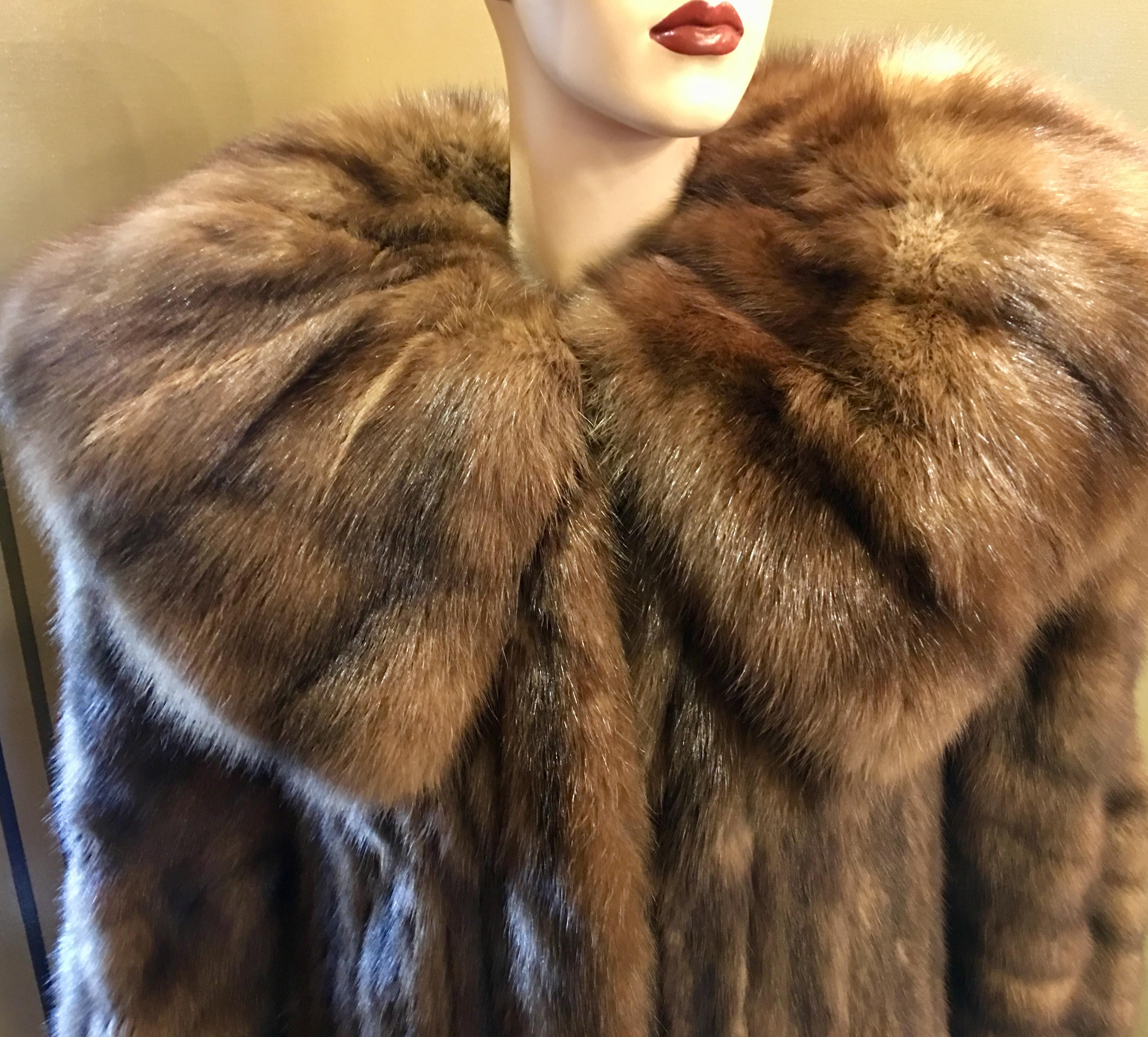 World’s Finest Russian Barguzin Imperial Sable Fur Coat - Fit for Royalty  In Excellent Condition In Tustin, CA