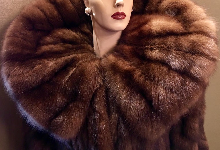 World’s Finest Russian Barguzin Imperial Sable Fur Coat Fit for