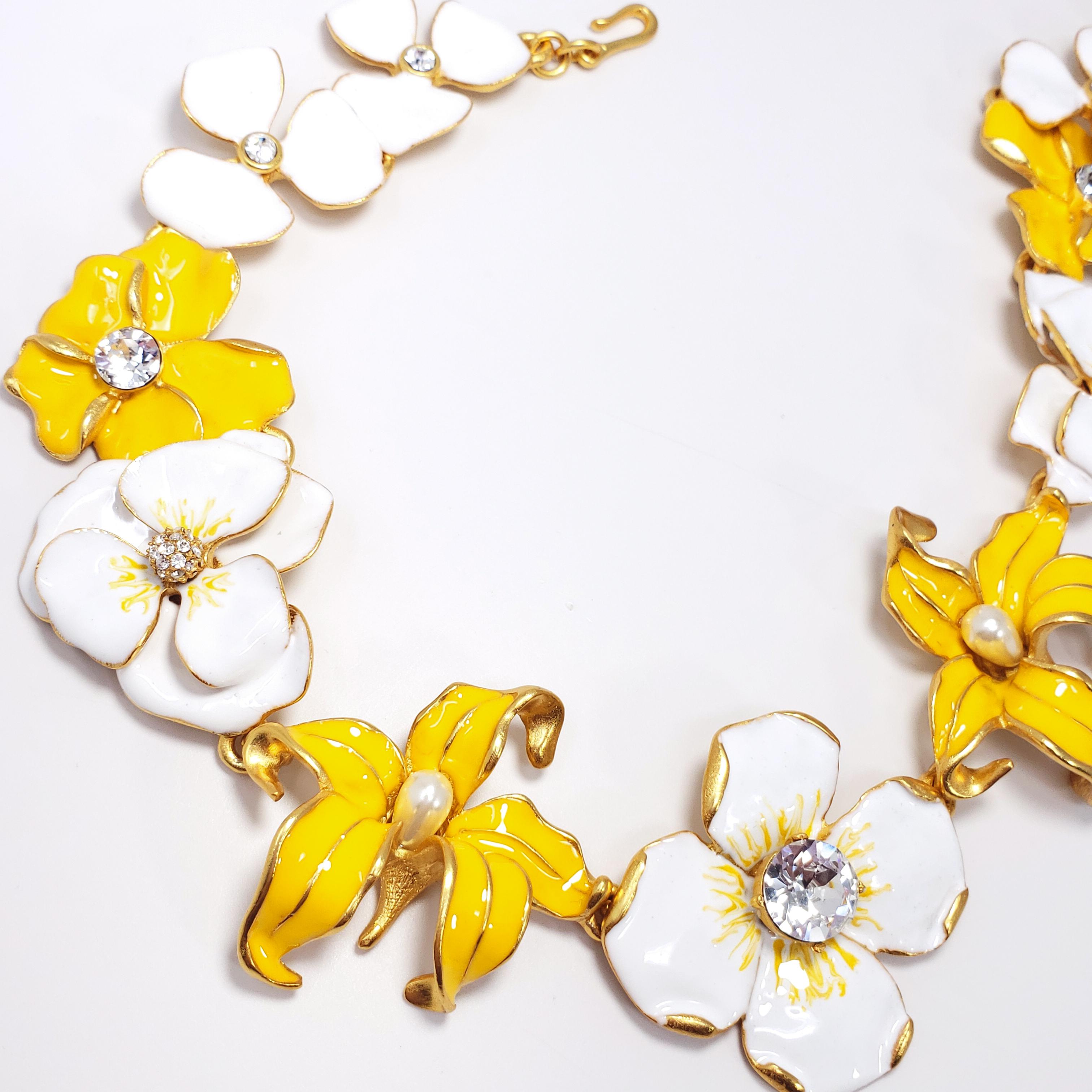 yellow flower necklace