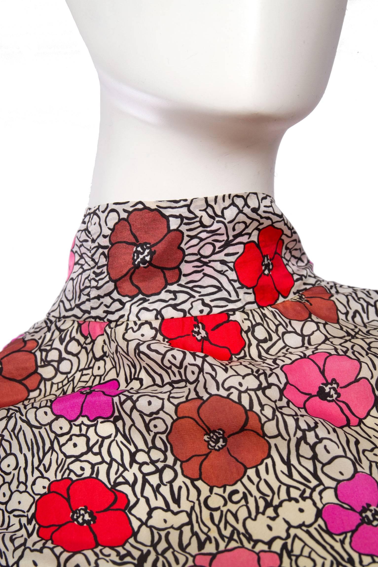 Women's 1960s Floral Chanel Haute Couture Dress