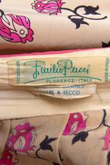 1960s Emilio Pucci Floral Print Silk Skirt
