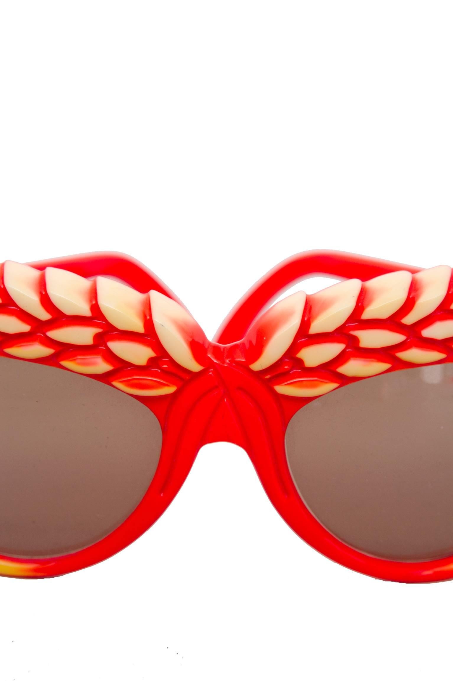 Women's or Men's A Pair of 1980s Red Isabel Canovas Sunglasses For Sale