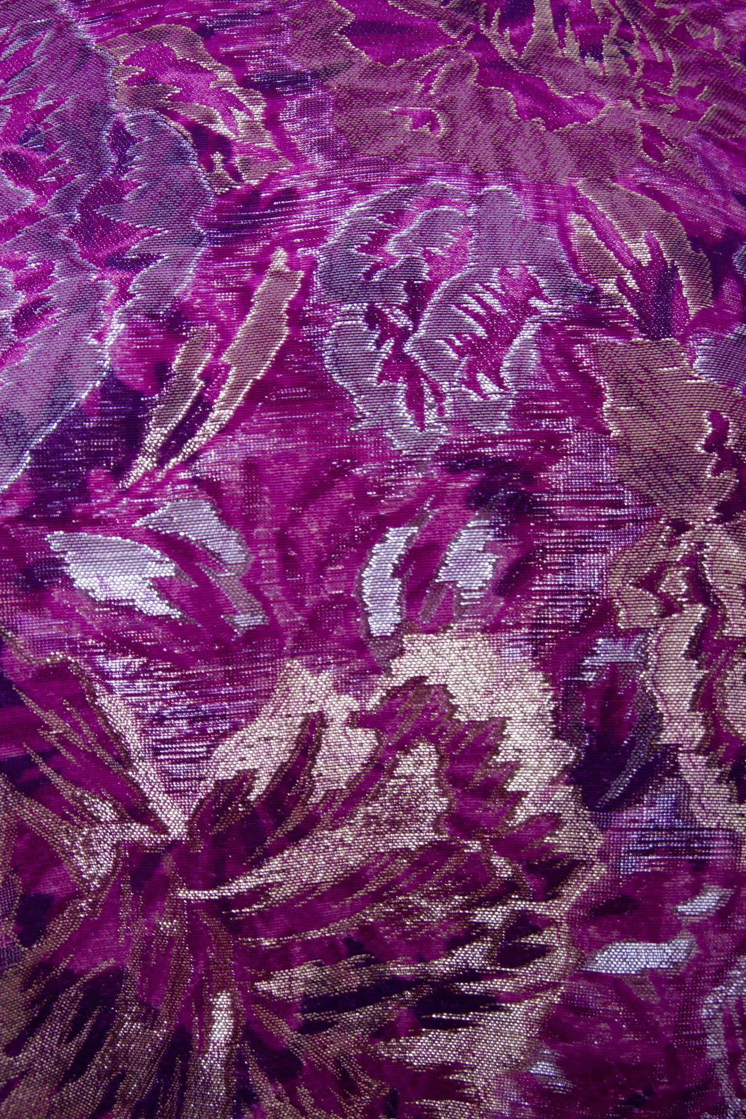Vestido brocado Yves Saint Laurent años 80 en venta 4