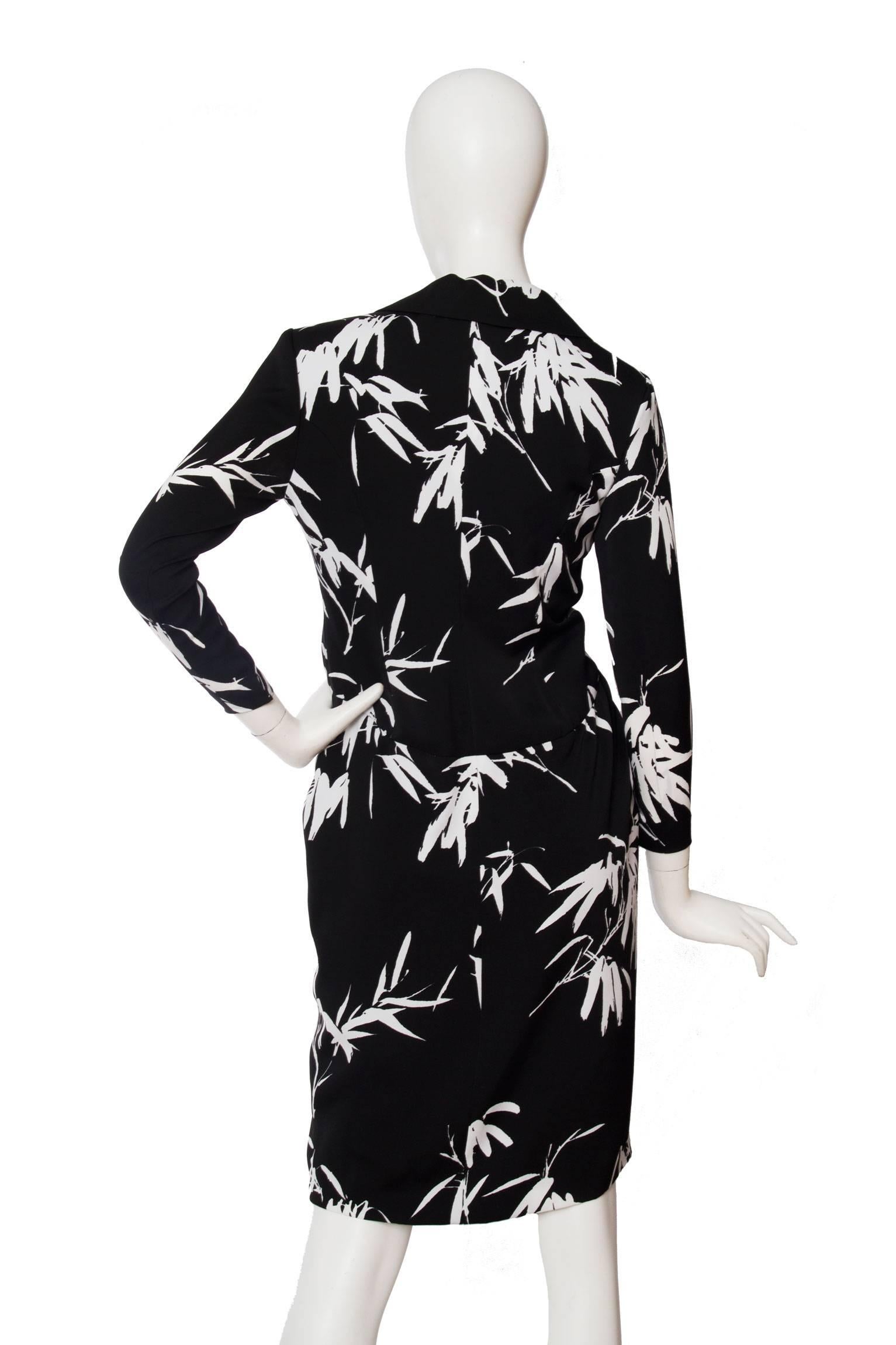 80s Hanae Mori Silk Cocktail Dress 1