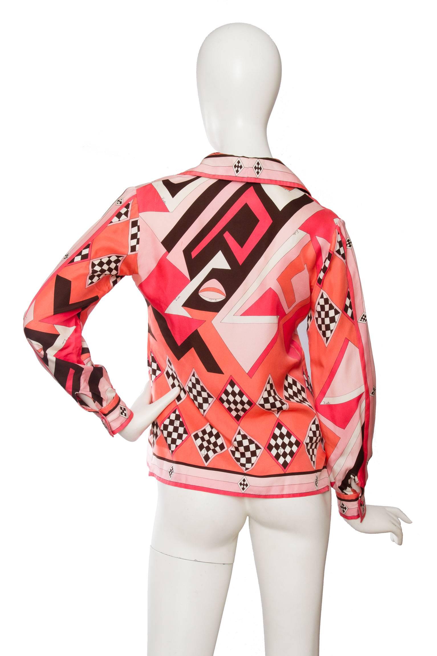 Women's 1960s Emillio Pucci Silk Blouse