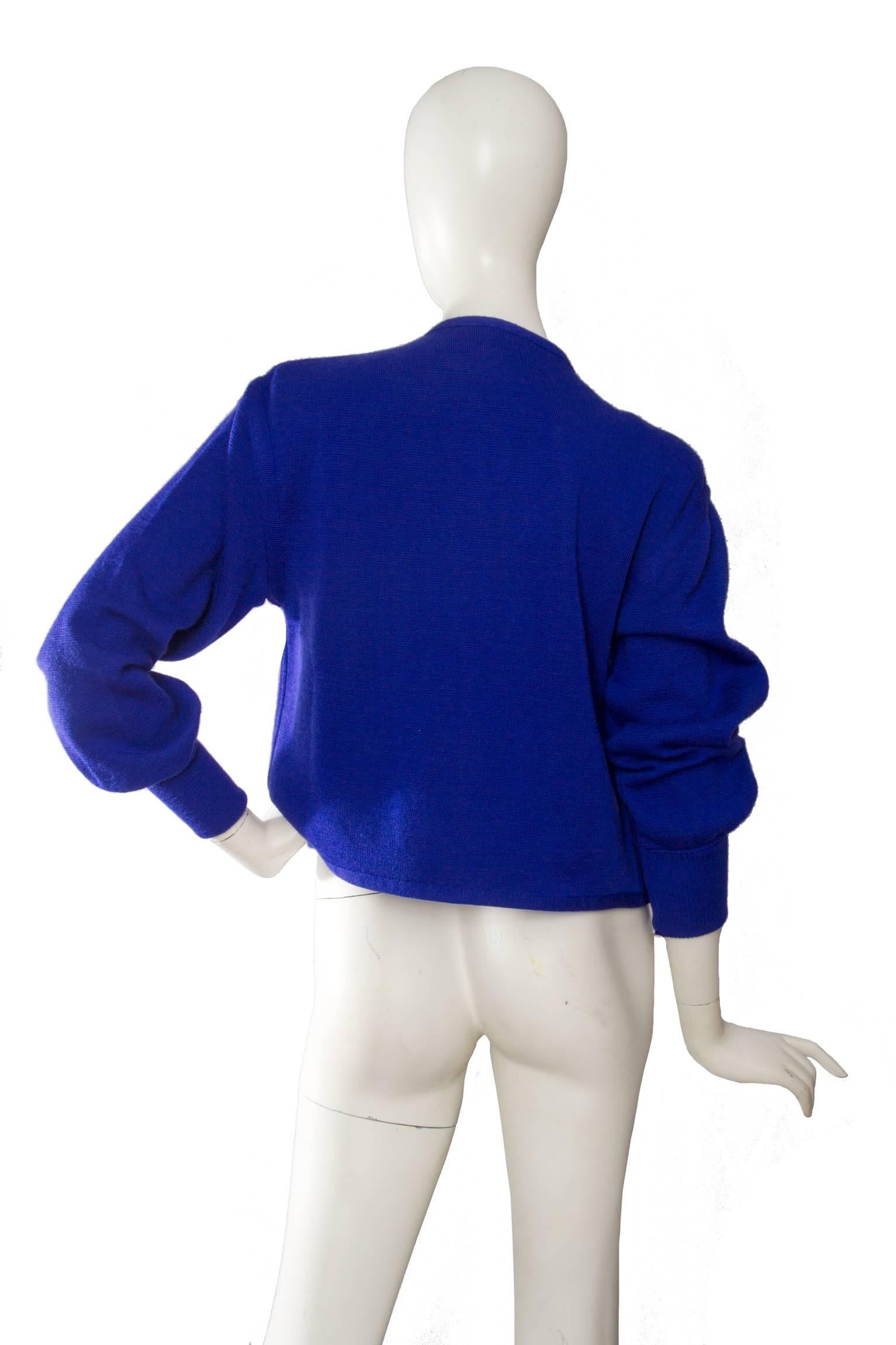 1980s Yves Saint Laurent Knitted Jacket In Good Condition In Copenhagen, DK