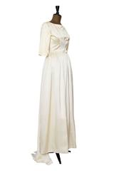 1960 Maggy Rouff Silk Wedding Gown W. Bows