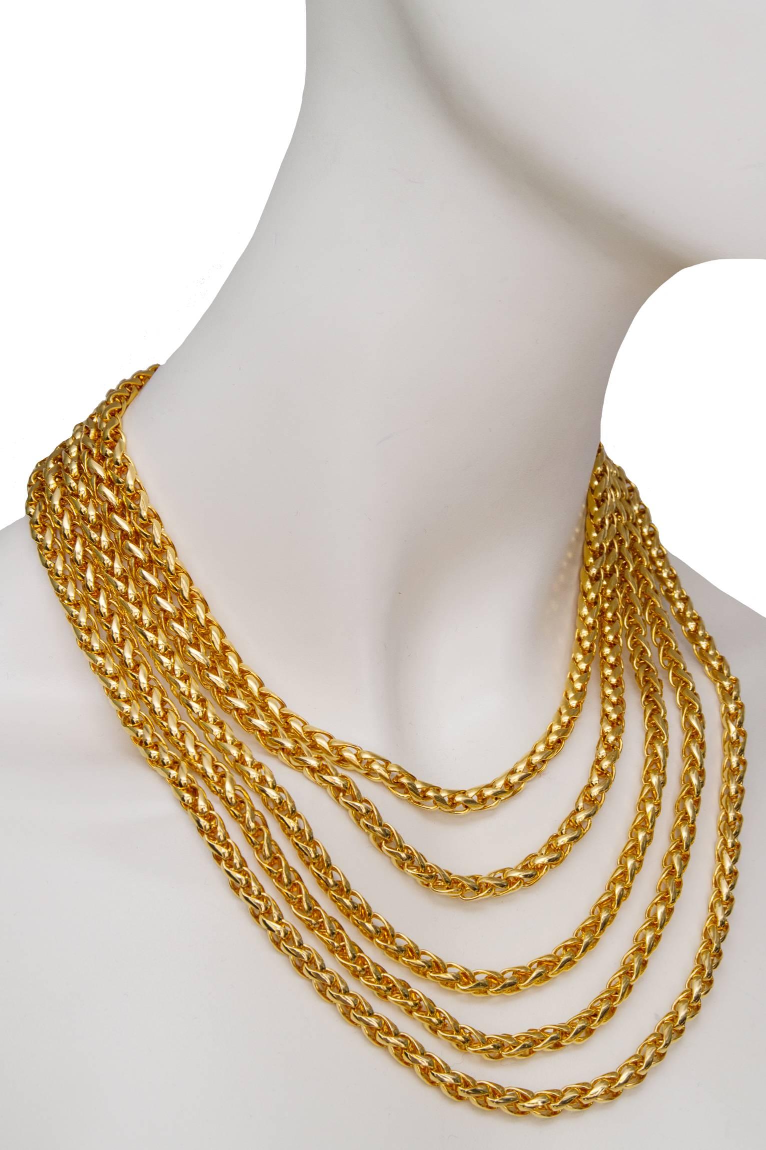 ysl gold chain necklace