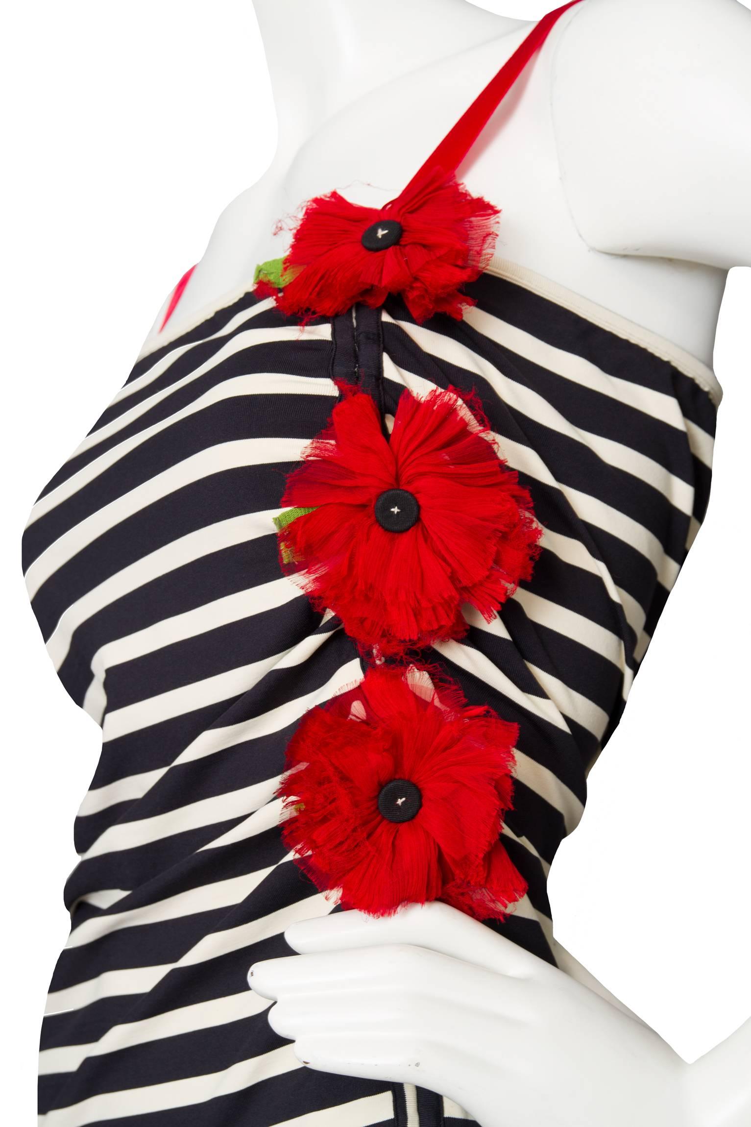 1990s Jean Paul Gaultier Sailor Stripe Dress In Good Condition For Sale In Copenhagen, DK
