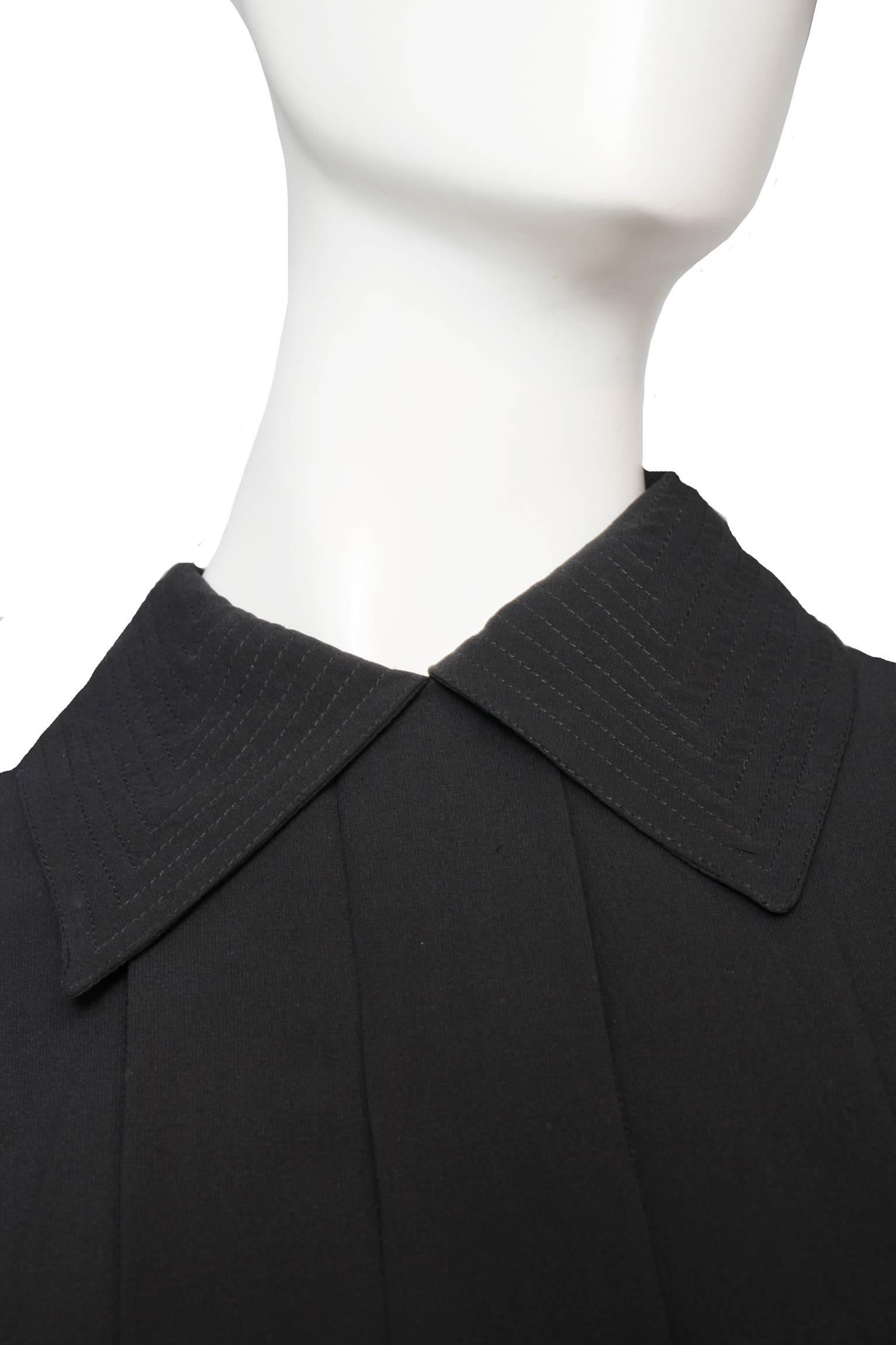 Women's A1990s Black Pleated Chanel Silk Dress