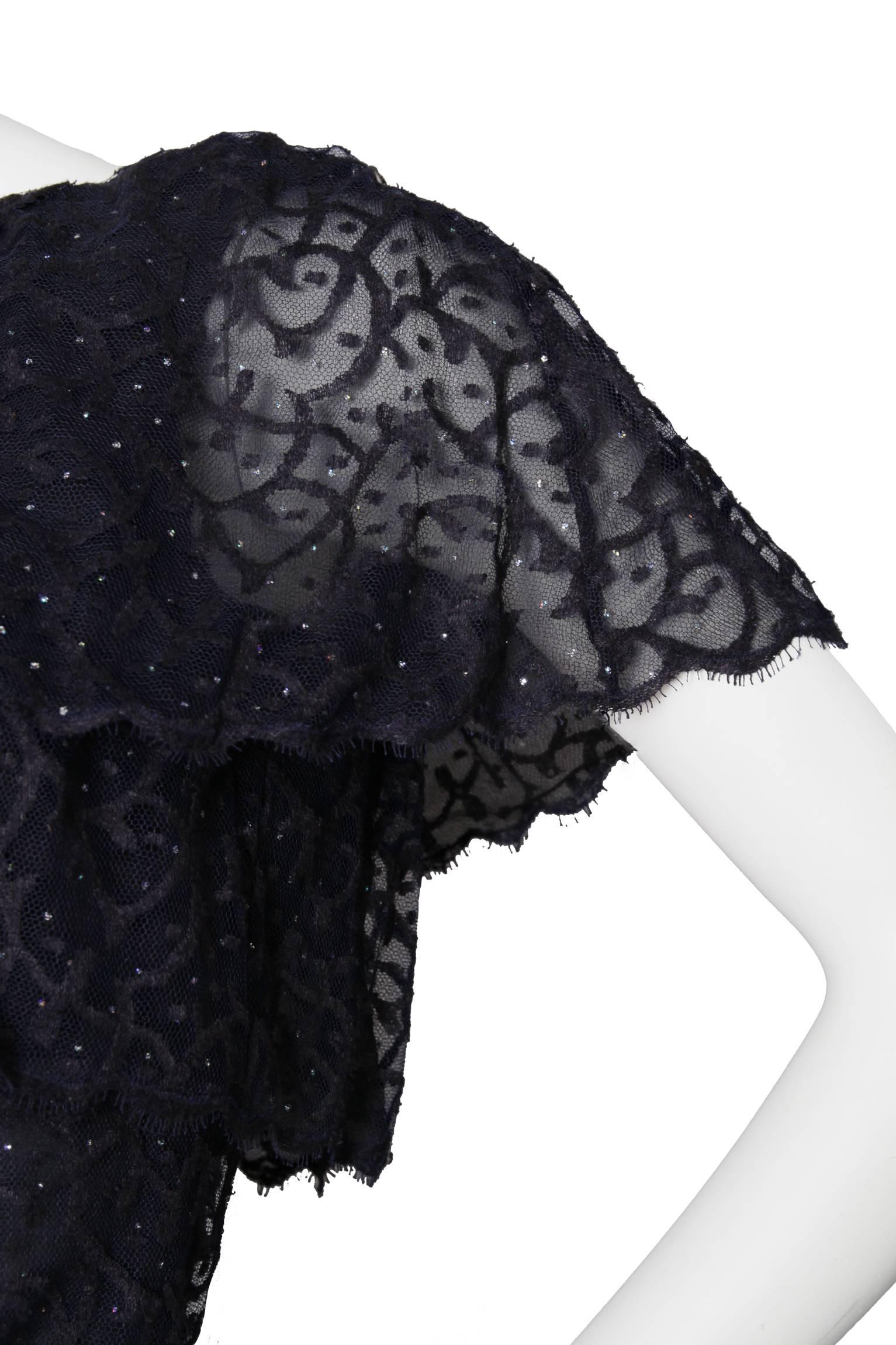 A Chanel Two-Piece Midnight Blue Lace Encemble  4
