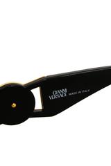 90s Gianni Versace Black Sunglasses w. Gold Medusa