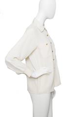1970s Yves Saint Laurent Off-White Silk Shirt