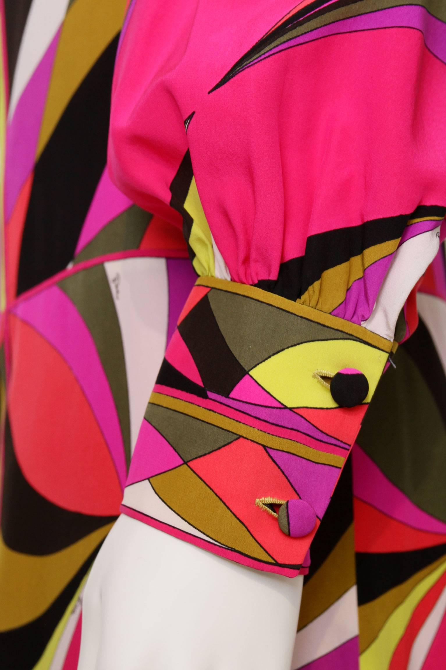 1970s Emilio Pucci Multicolored Drop-waist Dress  2