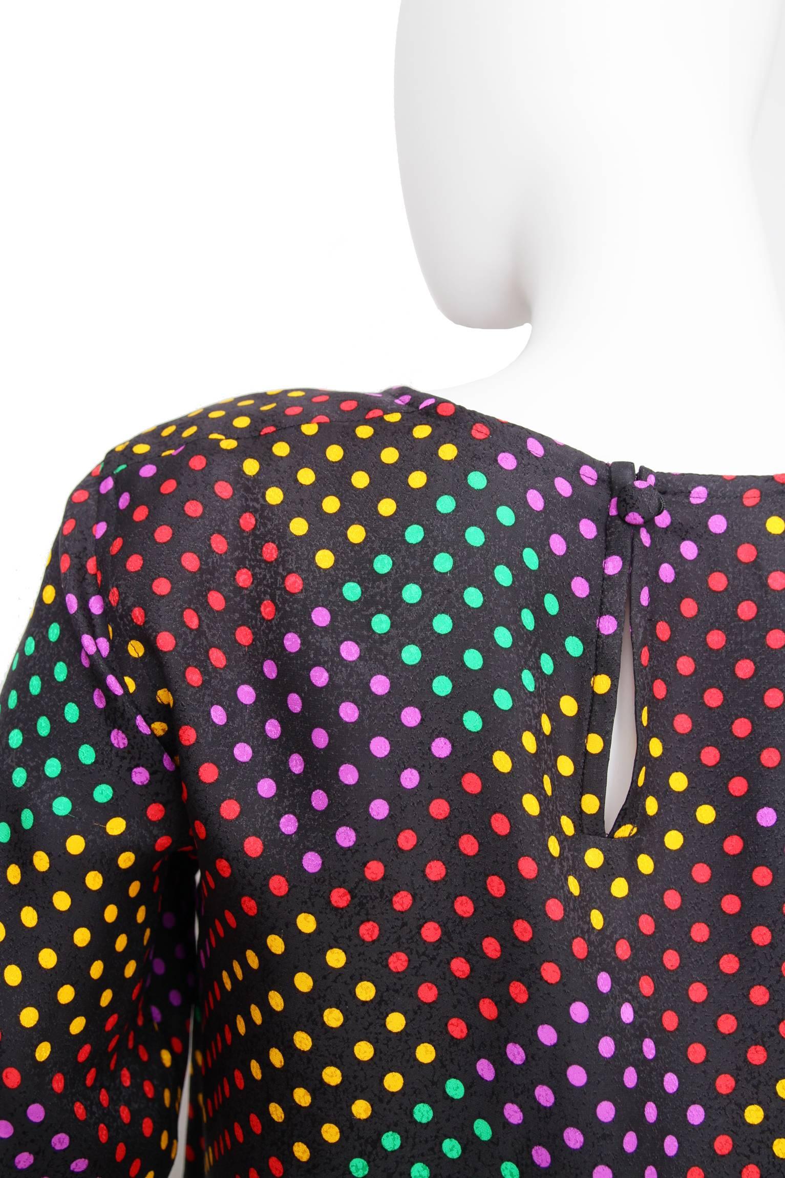 A Fitted 80s Yves Saint Laurent Rive Gauche Silk Blouse 1