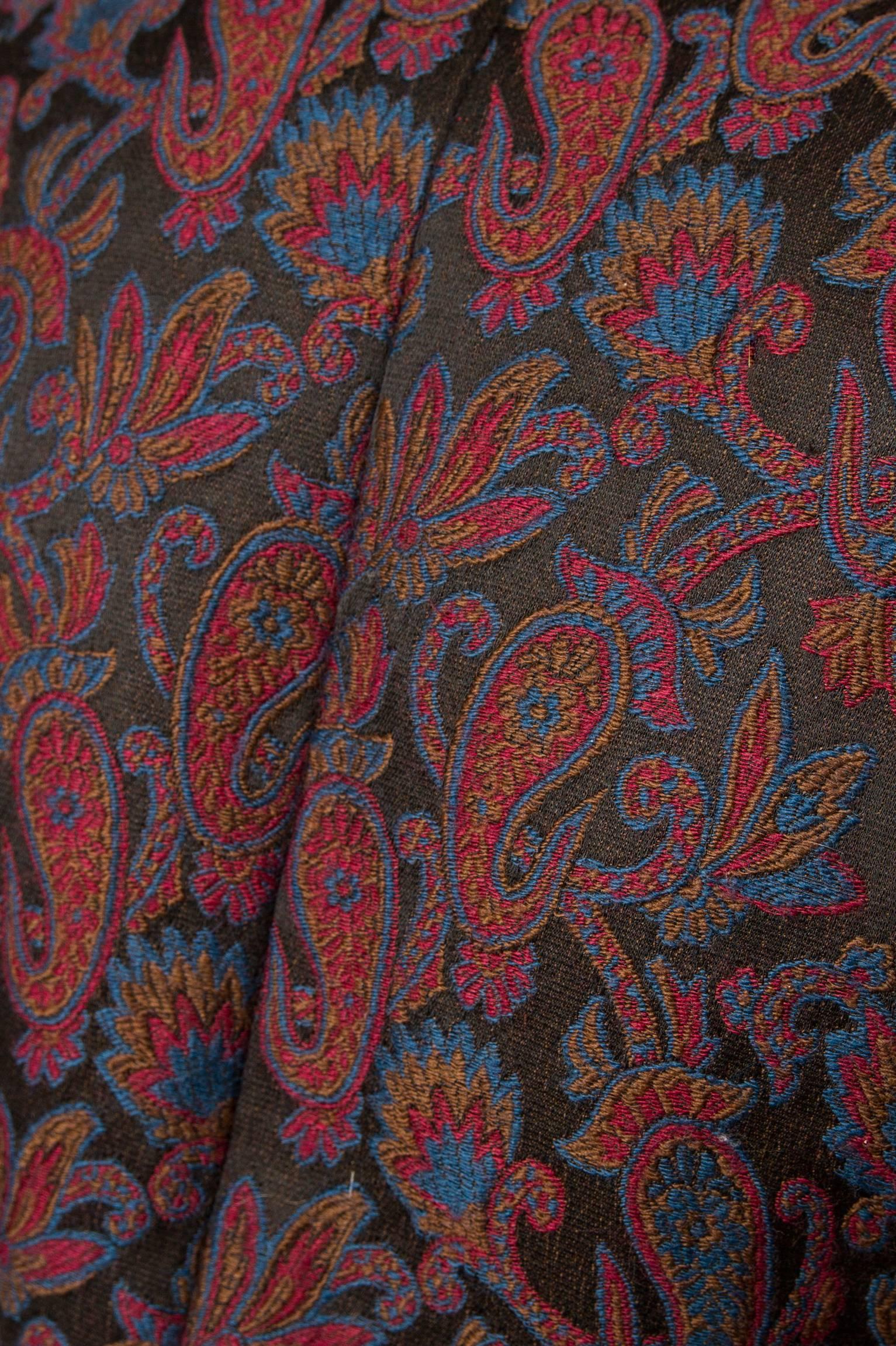 Women's  Yves Saint Laurent Vintage Rive Gauche Tapestry Paisley Printed Blazer XS For Sale