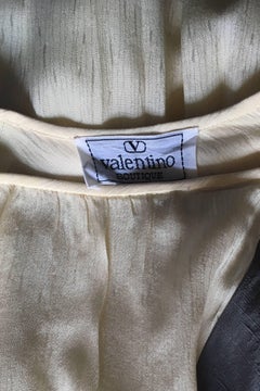 Valentino Vintage White Silk Drop Waist Dress, 1980s