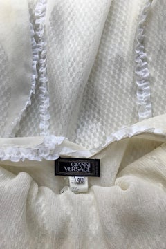 A Rare 1990s Vintage Gianni Versace Couture White Lace Dress