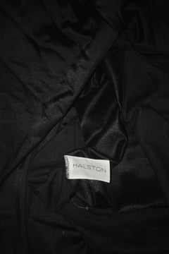 A 1990s Vintage Halston Black Silk Slip Dress S
