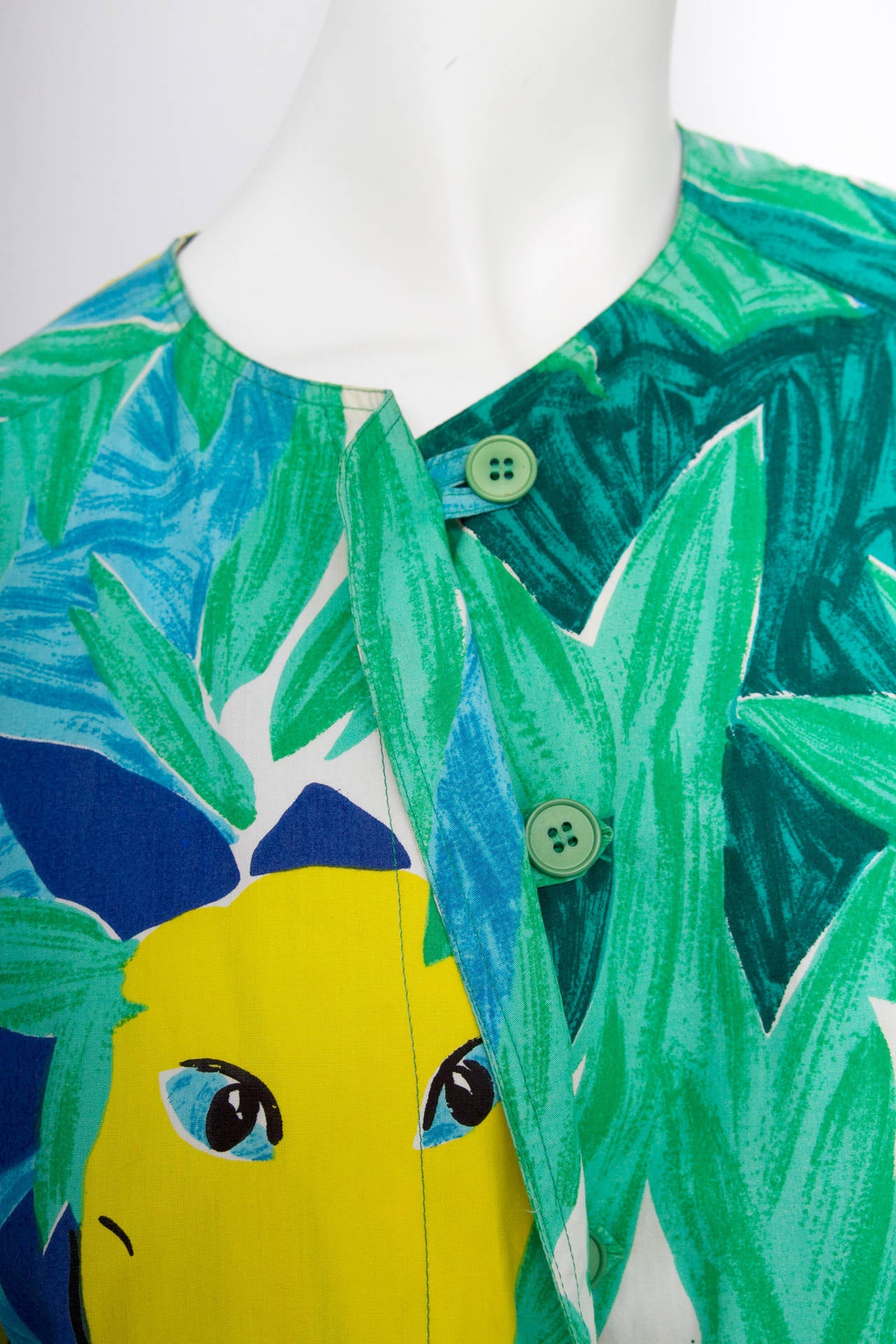 Enrico Coveri Jungle Themed Boiler Suit and Jacket, 1980s  For Sale 3