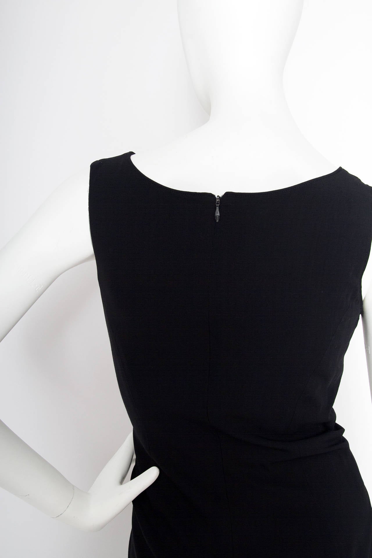 1990s Jean Paul Gaultier Black Cotton Cutout Dress For Sale 3