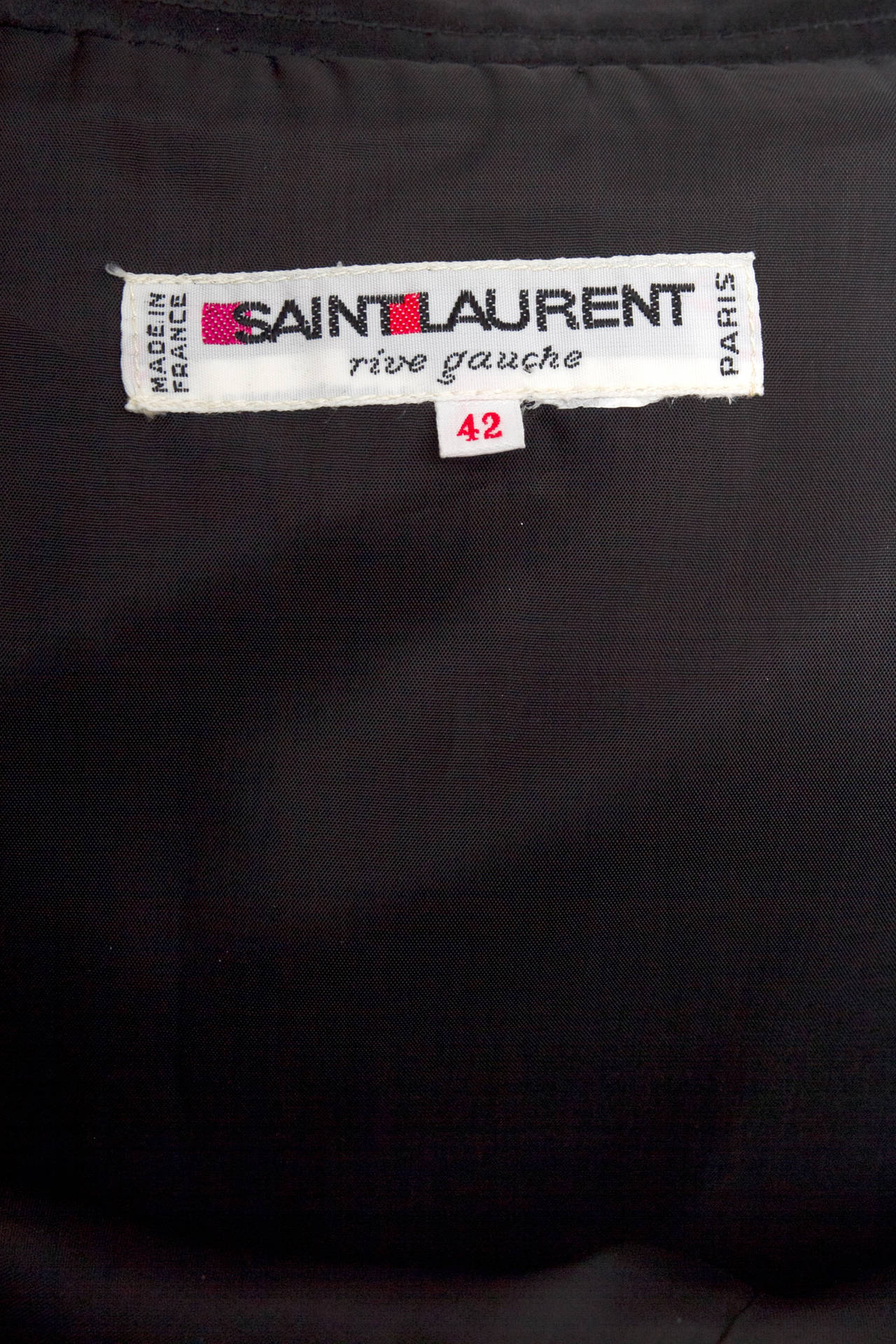 1990s Yves Saint Laurent Black Silk Satin Evening Skirt 3