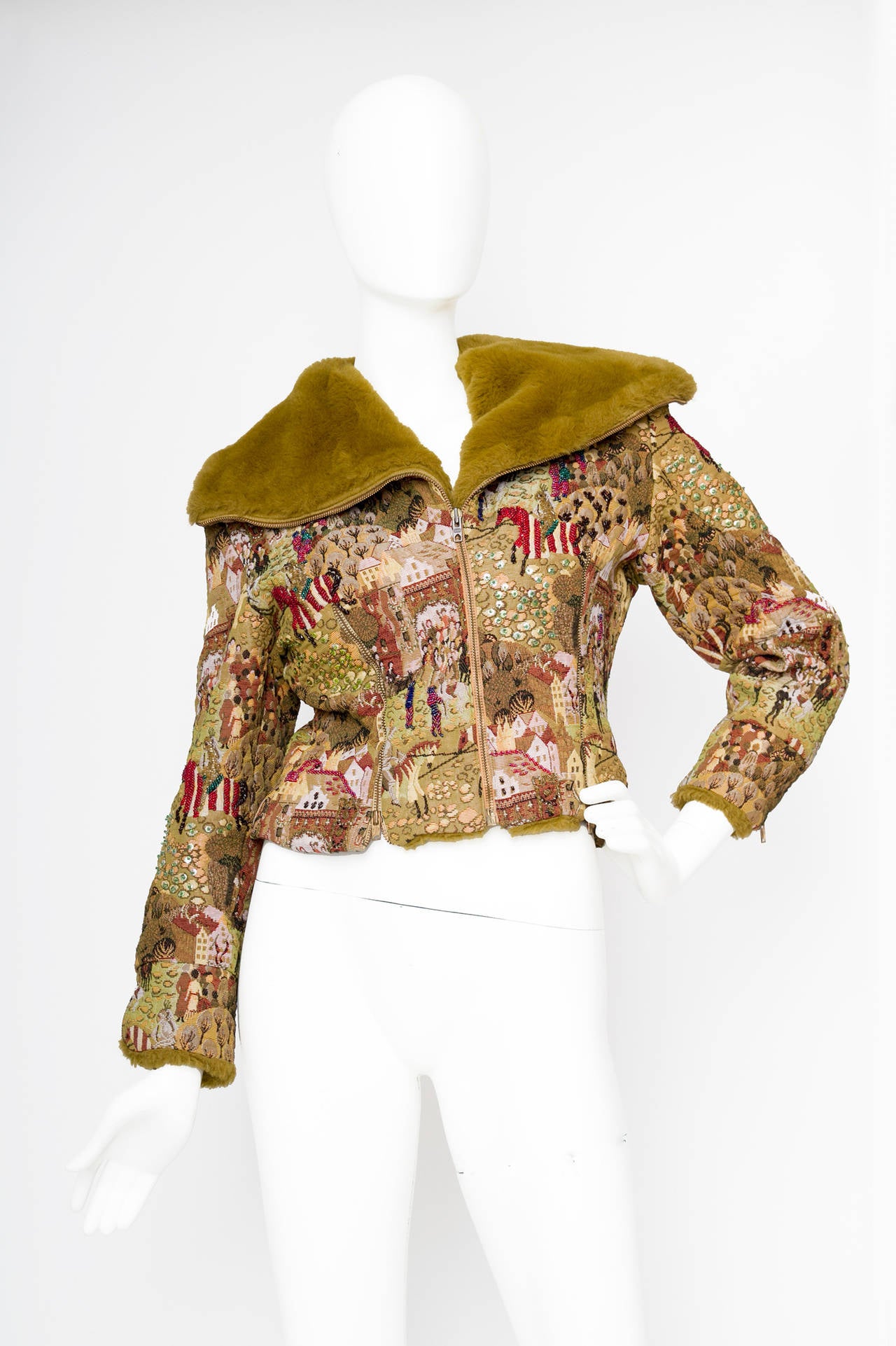 1950s Embroidered Avant Garde Tapestry Jacket by Lilli Ann at 1stDibs