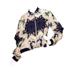 90s Jean Paul Gaultier Silk Bomber Jacket