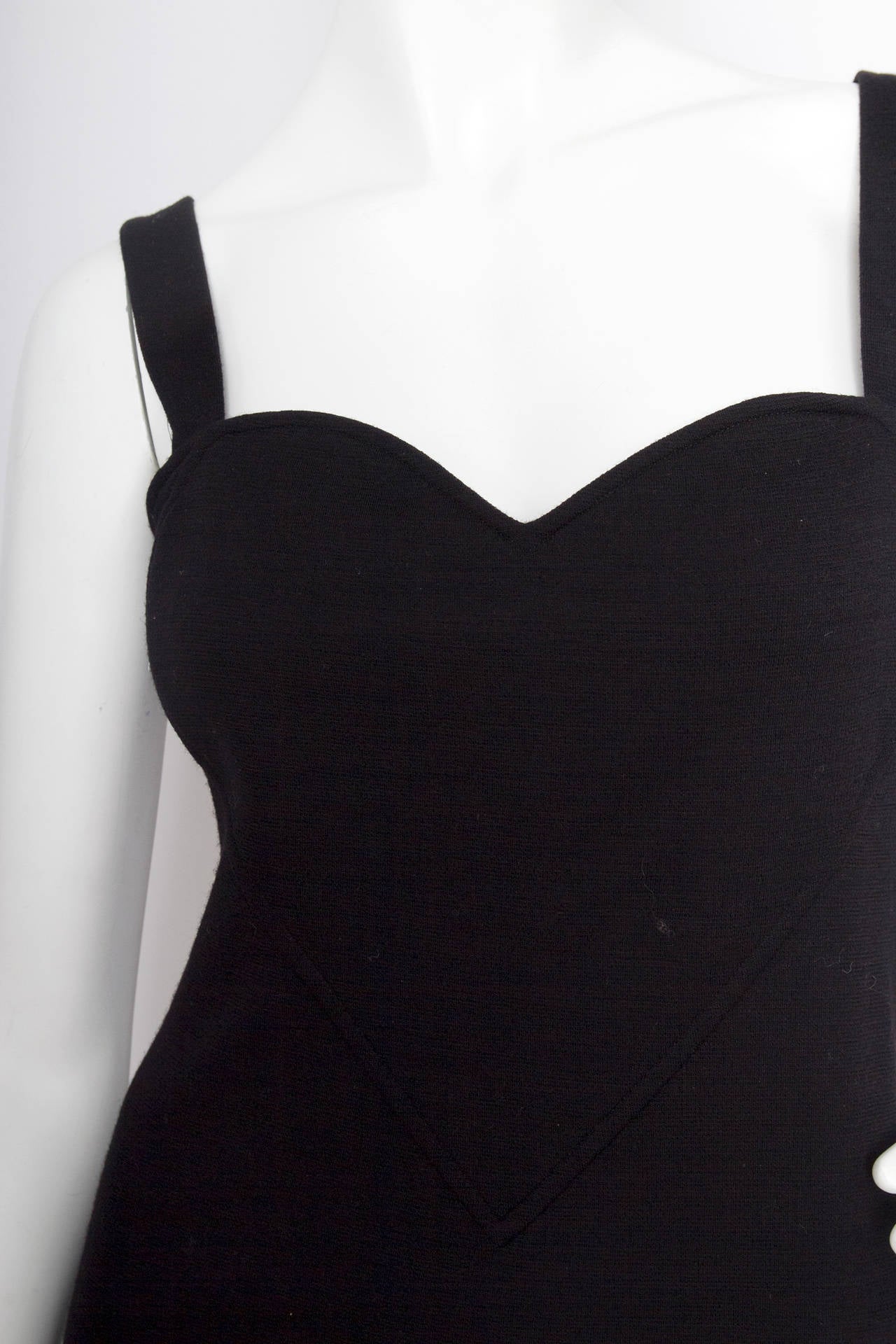 1980s Yves Saint Laurent Little Black Dress 3