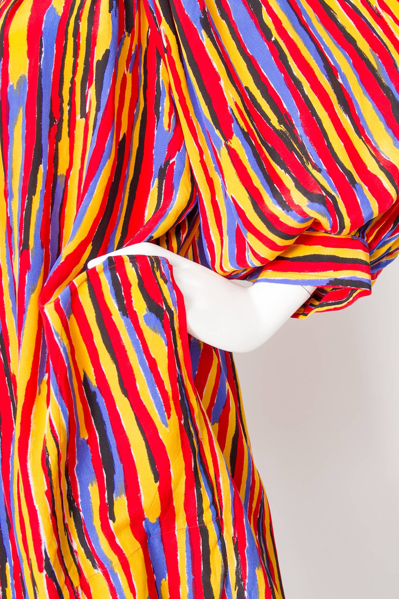 1980s Yves Saint Laurent Silk Tent Dress For Sale 1