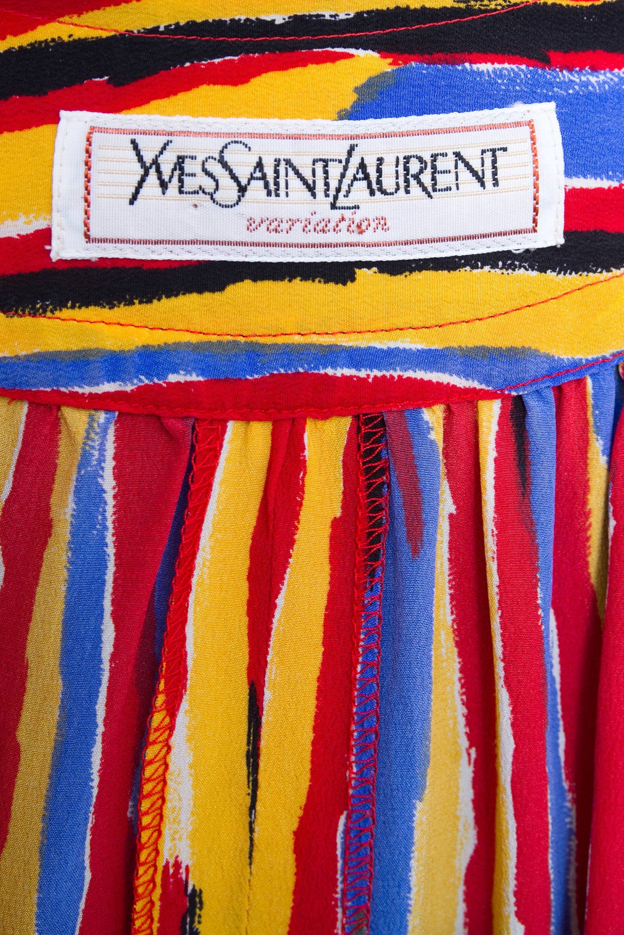 1980s Yves Saint Laurent Silk Tent Dress For Sale 3