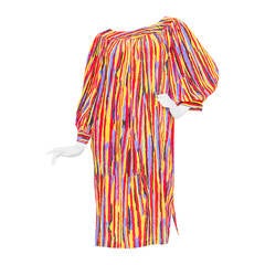 1980s Yves Saint Laurent Silk Tent Dress 2