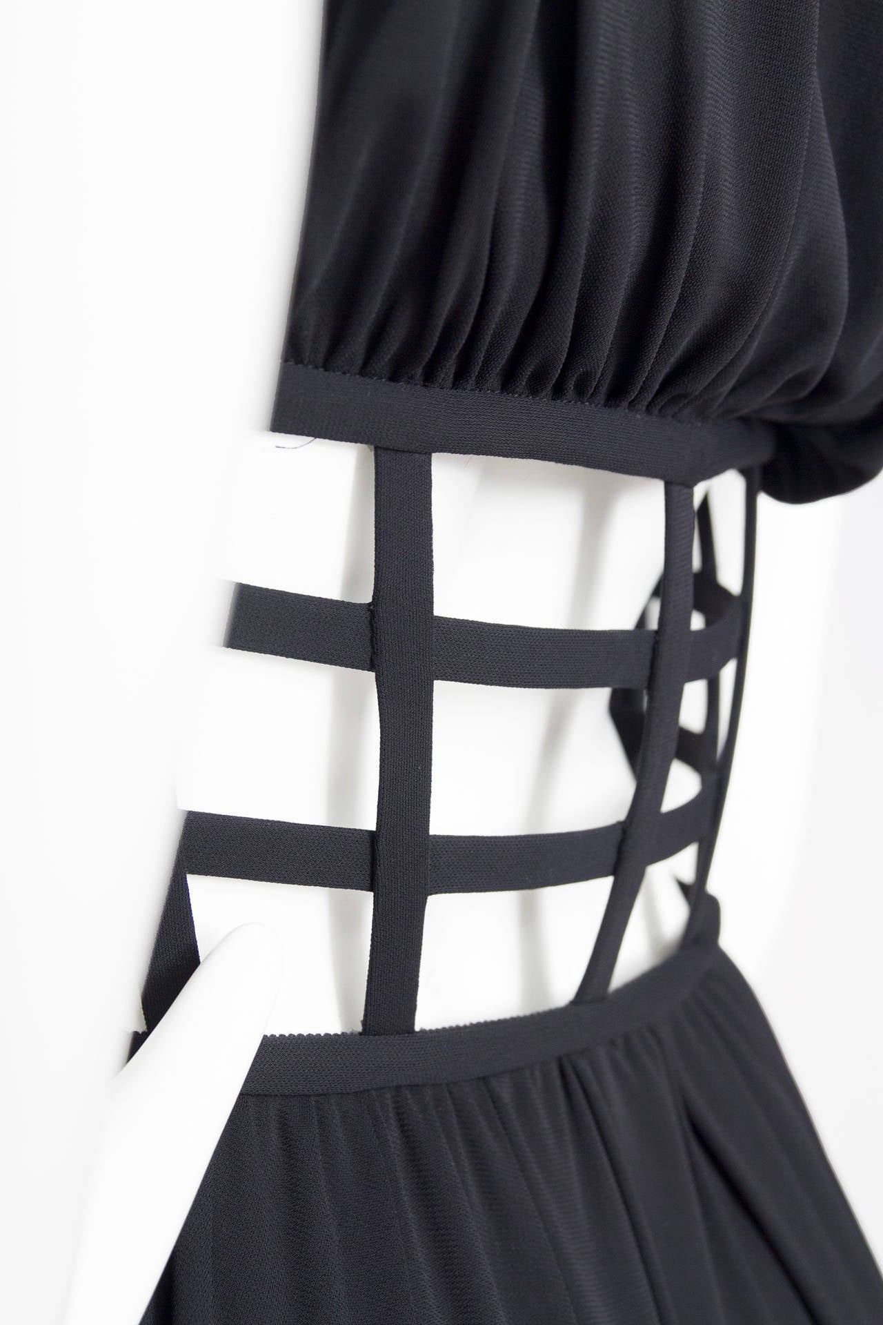 1990s Jean Paul Gaultier Black Corset Dress For Sale 1