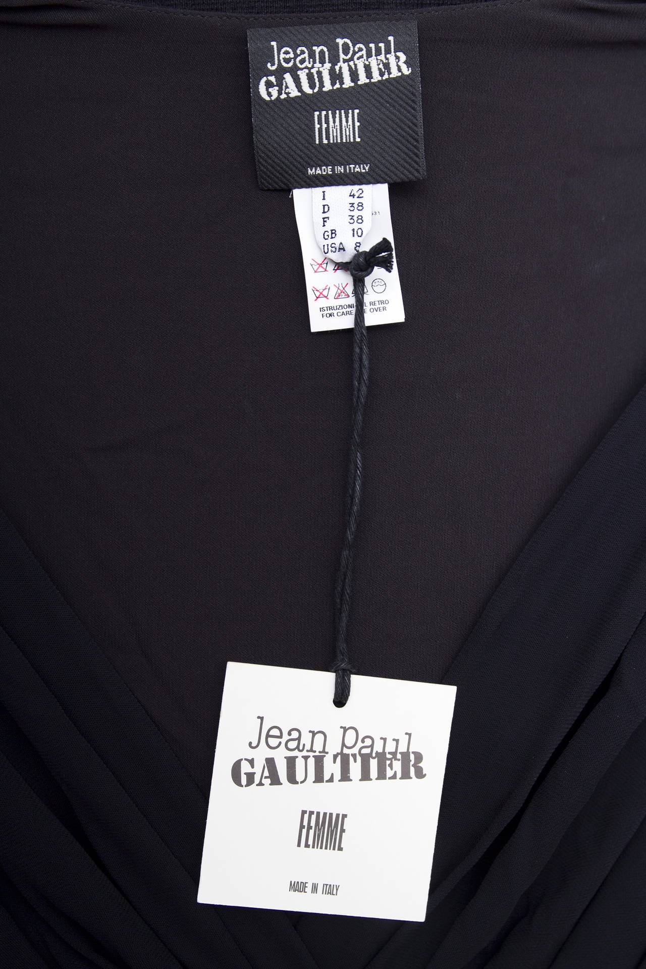 1990s Jean Paul Gaultier Black Corset Dress For Sale 4