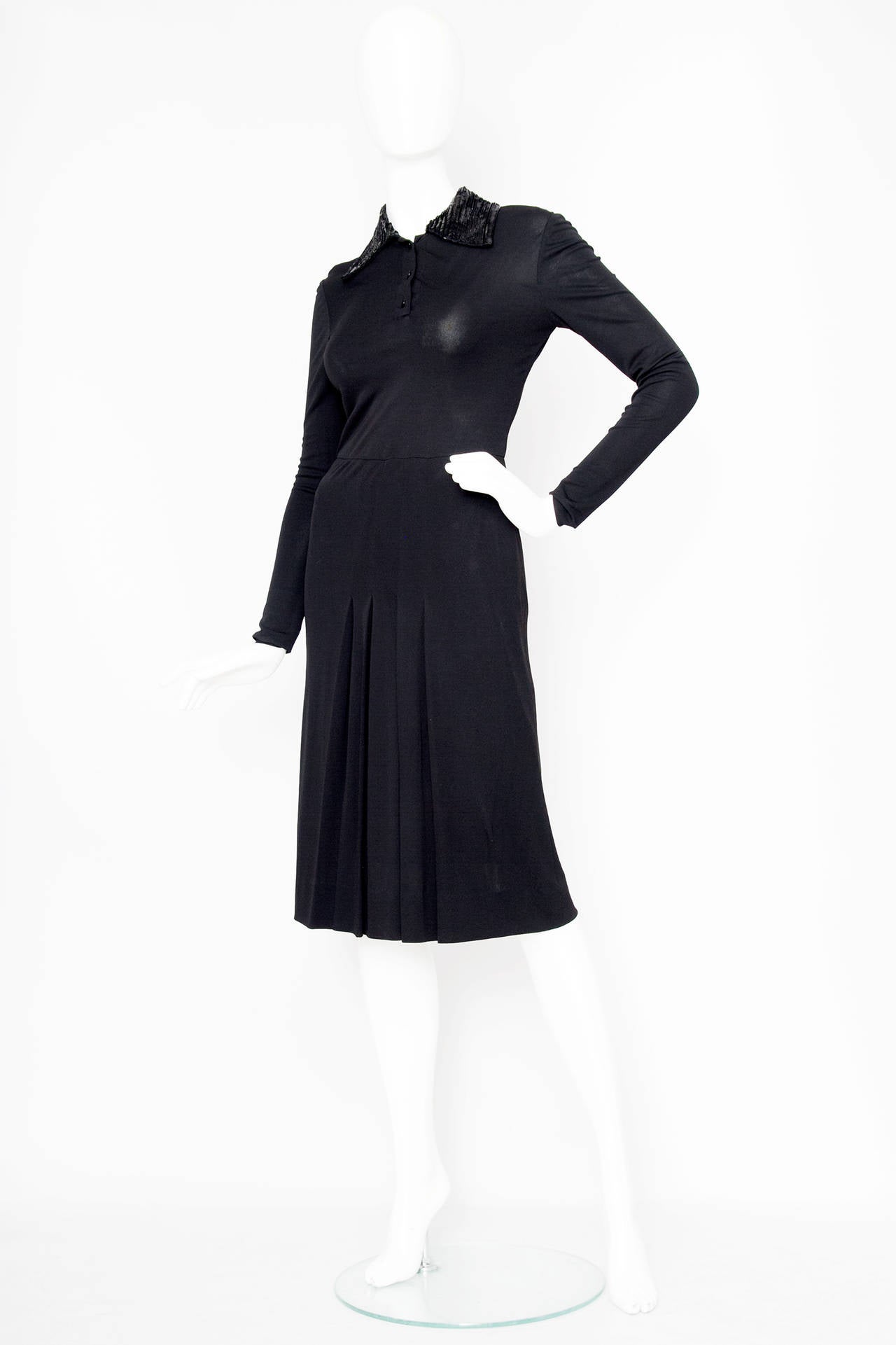 1960s Miss Dior Silk Jersey Evening Dress
